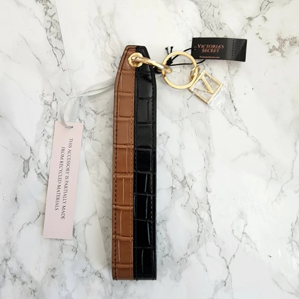 Victoria’s Secret Wristlet Strap Croc Colorblock Keychain